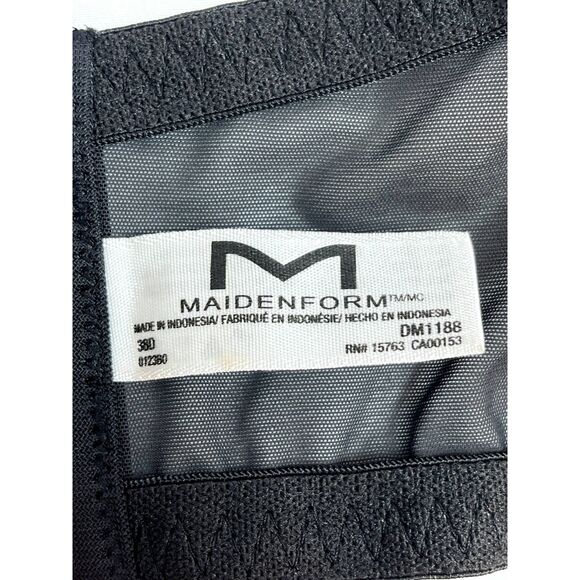 Maidenform Black Lace Sexy Overbust Bra Size 38D RN15763 Witchy Date Lingerie - Picture 8 of 8